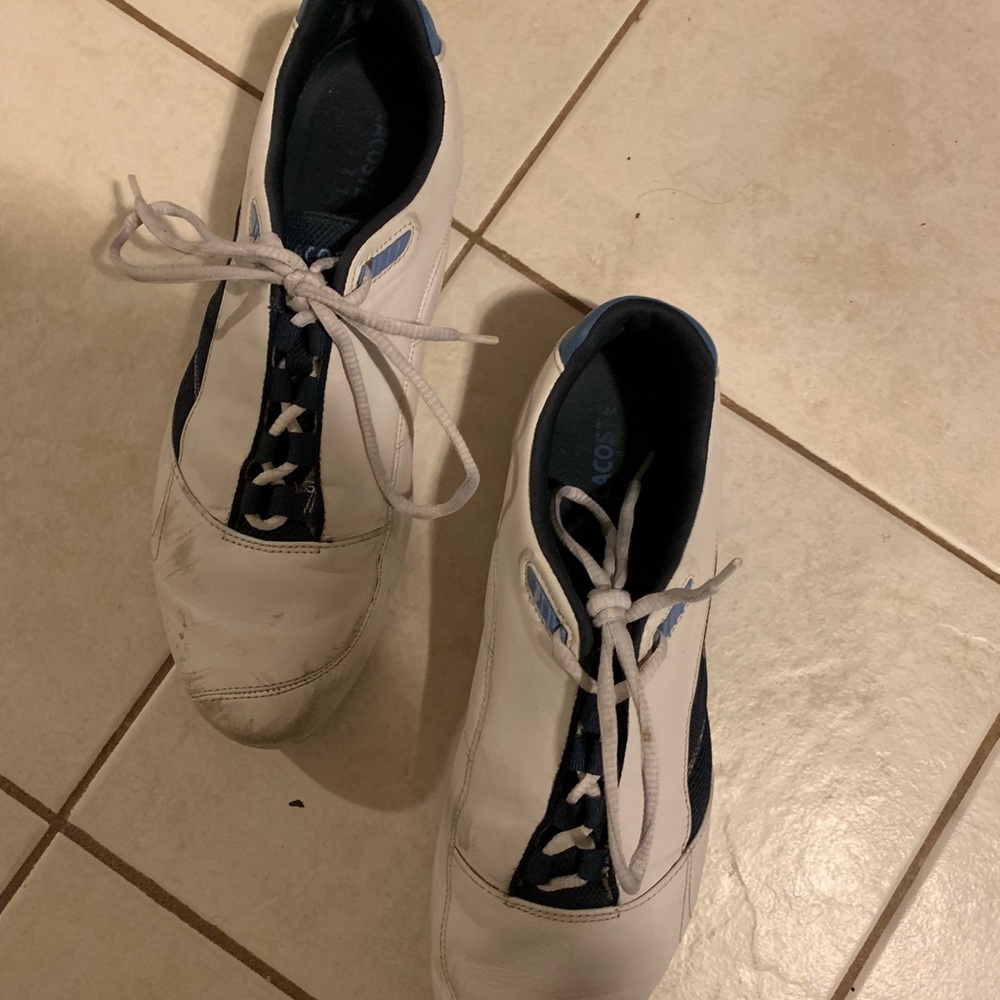 Men’s blue and white Lacoste sneakers